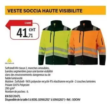 DomPro DELTAPLUS Veste soccia haute visibilite offre