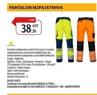 DomPro DELTAPLUS Pantalon m2pa3strhvs offre