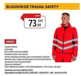 DomPro ENGEL Blouson de travail safety offre