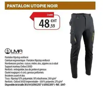 DomPro Pantalon utopie noir offre