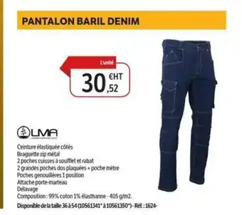 DomPro Pantalon baril denim offre
