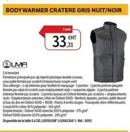 DomPro Bodywarmer cratere gris nuit/noir offre