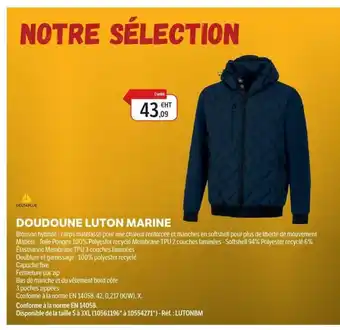 DomPro DELTAPLUS Doudoune luton marine offre