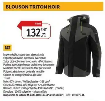 DomPro CAT Blouson triton noir offre