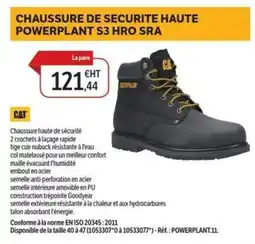 DomPro CAT Chaussure de securite haute powerplant s3 hro sra offre