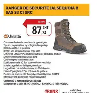 DomPro JALLATEE Ranger de securite jalsequoia b sas s3 ci src offre