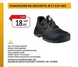 DomPro DELTAPLUS Chaussure de securite jet3 s1p src offre