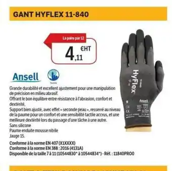 DomPro ANSELL Gant hyflex 11-840 offre