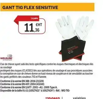 DomPro WELDLINE Gant tig flex sensitive offre