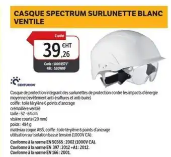 DomPro Casque spectrum surlunette blanc ventile offre