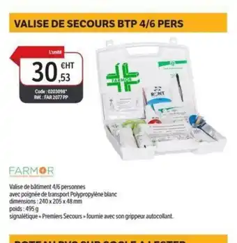 DomPro Valise de secours btp 4/6 pers offre