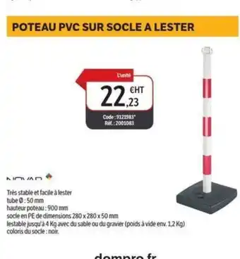 DomPro Poteau pvc sur socle a lester offre