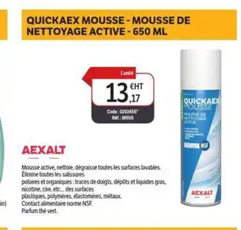 DomPro AEXALT Quickaex mousse - mousse de nettoyage active offre