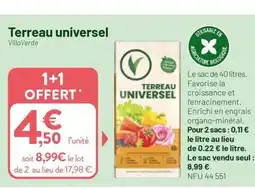 VillaVerde Terreau universel offre