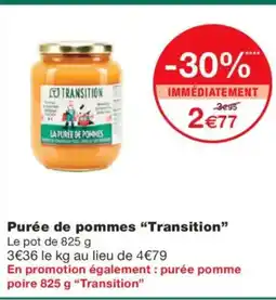 Monoprix TRANSITION Purée de pommes offre