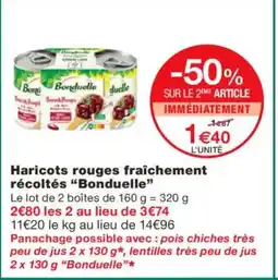 Monoprix BONDUELLE Haricots rouges fraîchement récoltés offre