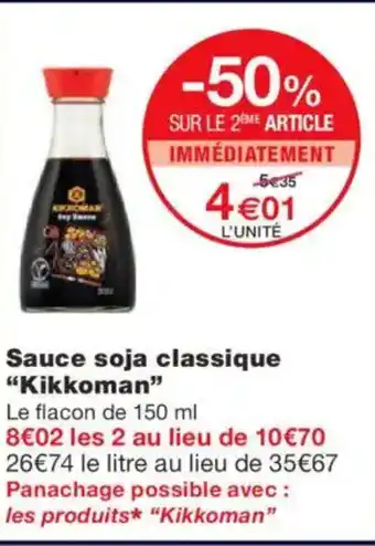 Monoprix KIKKOMAN Sauce soja classique offre