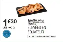 Monoprix Crevettes cuites offre