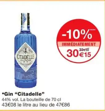 Monoprix CITADELLE Gin offre