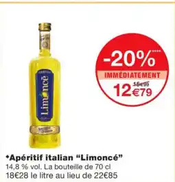 Monoprix LIMONCÉ Apéritif italian offre