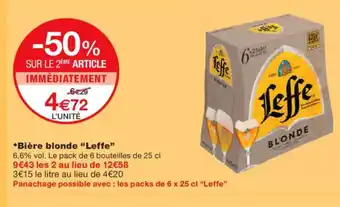 Monoprix LEFFE Bière blonde offre