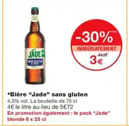 Monoprix JADE Bière sans gluten offre