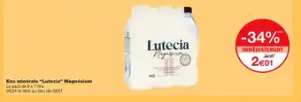 Monoprix LUTECIA Eau minérale Magnésium offre