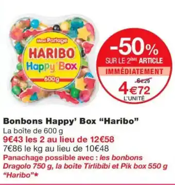 Monoprix HARIBO Bonbons Happy Box offre