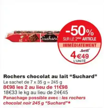Monoprix SUCHARD Rochers chocolat au lait offre