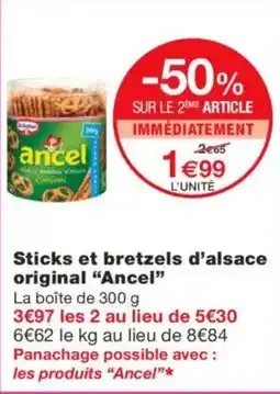 Monoprix ANCEL Sticks et bretzels d'alsace original offre
