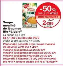 Monoprix LIEBIG Soupe mouliné de légumes Bio offre