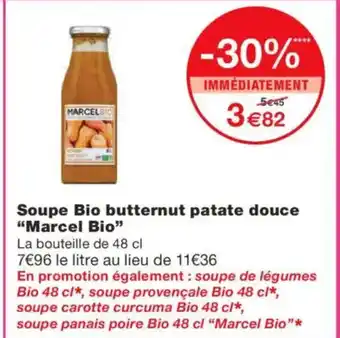 Monoprix MARCEL BIO Soupe Bio butternut patate douce offre