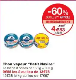 Monoprix PETIT NAVIRE Thon vapeur offre