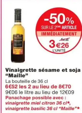 Monoprix MAILLE Vinaigrette sésame et soja offre