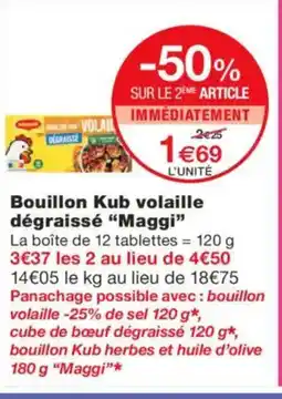 Monoprix MAGGI Bouillon Kub volaille dégraissé offre
