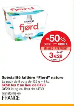 Monoprix FJORD Spécialité laitière nature offre