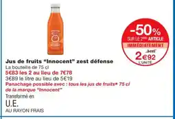 Monoprix INNOCENT Jus de fruits zest défense offre