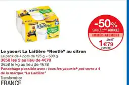 Monoprix NESTLÉ Le yaourt La Laitière au citron offre