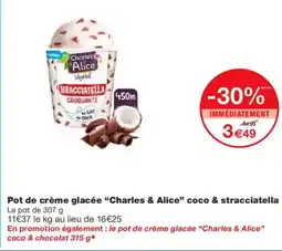 Monoprix CHARLES & ALICE Pot de crème glacée offre