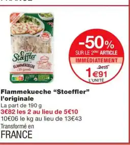 Monoprix STOEFFLER Flammekueche l'originale offre