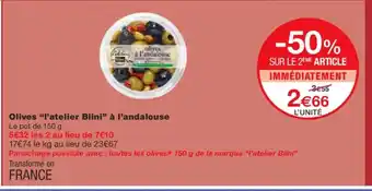 Monoprix L'ATELIER BLINI Olives à l'andalouse offre
