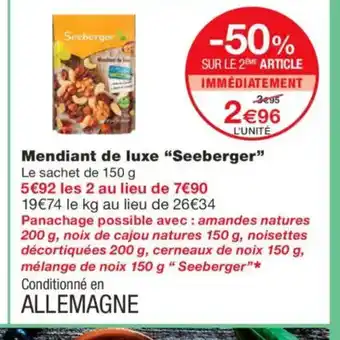 Monoprix SEEBERGER Mendiant de luxe offre