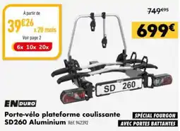 Narbonne accessoires Porte-vélo plateforme coulissante SD260 Aluminium offre