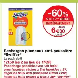 Monoprix SWIFFER Recharges plumeaux anti-poussière offre