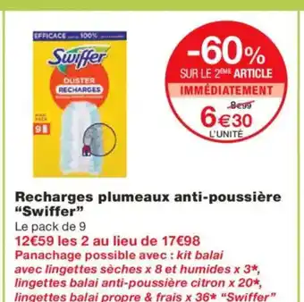 Monoprix SWIFFER Recharges plumeaux anti-poussière offre