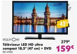 Narbonne accessoires Téléviseur LED HD ultra compact 18,5" (47 cm) + DVD 159€ offre