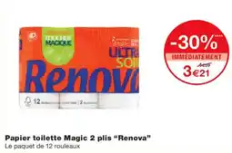 Monoprix RENOVA Papier toilette Magic 2 plis offre