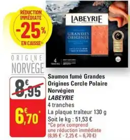 G20 Saumon fumé Grandes Origines Cercle Polaire offre