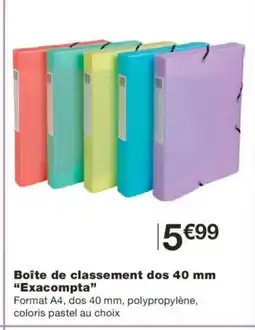 Monoprix EXACOMPTA Boîte de classement dos 40 mm offre