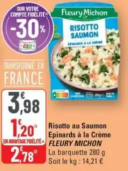 G20 FLEURY MICHON au Saumon Epinards à la Crème offre